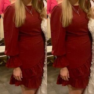 Women’s burgundy dress